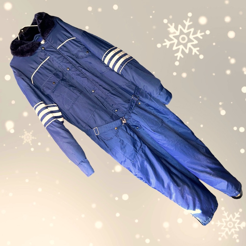 Vintage Windbreaker full body winter coverall insulated coat warm